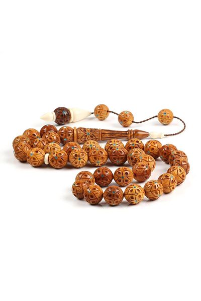 TESBİHCİBABA Handmade Ivory Design Large Size Kuka Prayer Beads