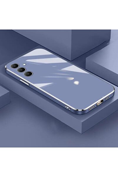 Rivor Samsung Galaxy S23 Uyumlu Kılıf Parlak Kenarlı Altın Işlemeli Kamera Korumalı Kılıf