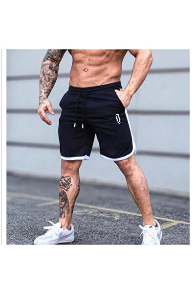 Sebesta Fashion SEBESTA FASHİON Basketbol Antreman Sporcu Şortu Çizgi Detaylı dikey Baskılı