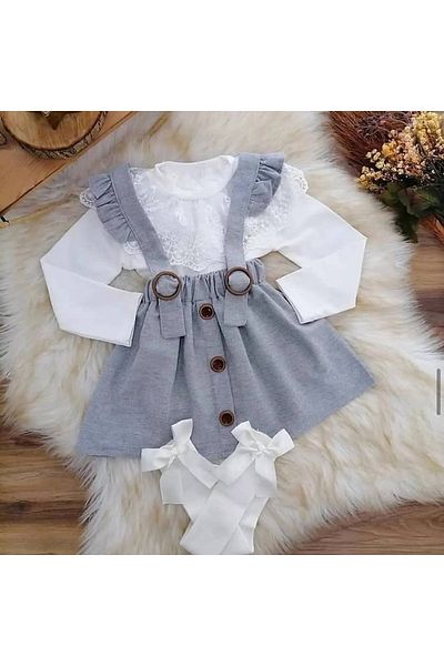 Dadiva Girl's Trend Salopet Set