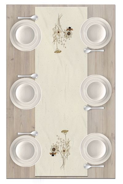 Bertille Home Flower Series 140x40 Cm Digital Printed Runner