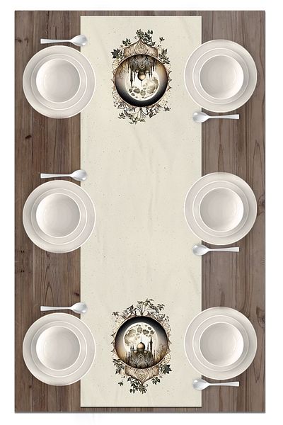 Bertille Home Ramadan Series 140x40 Cm Digital Printed Runner (Ramadan)