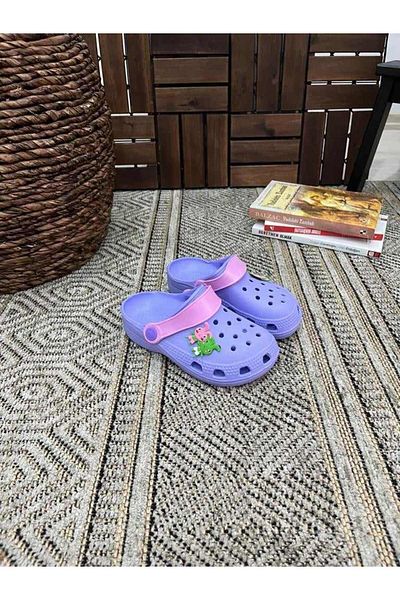 Behtah Kundura Girl Boy Child 2 Pieces Cross Jibbitz Fancy Gift Closed Front Garden Pool Daily Sandals Slippers