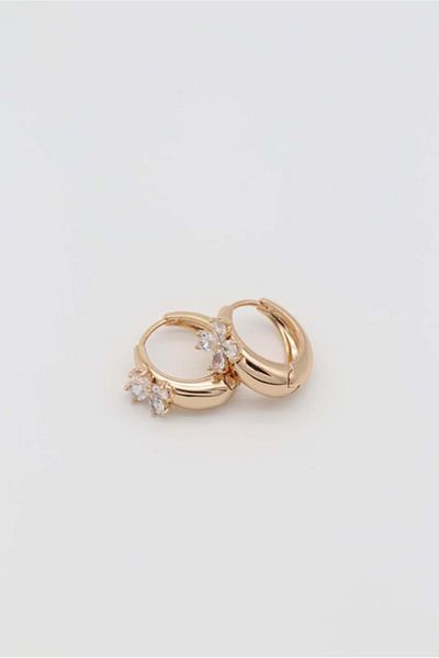 zlyaccessories VIP Steel Earrings Non Tarnish Butterfly Zircon Jewelled Earrings 20mm