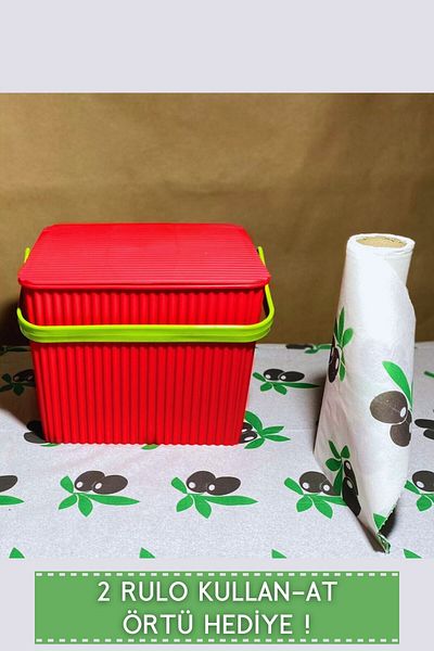 LİGROUND Karetto Rainbow Picnic Basket 2 Pieces Use - Horse Paper Picnic Cloth Picnic Bag