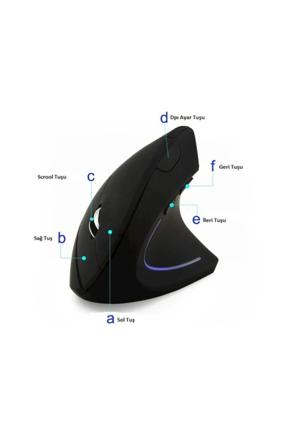 KENLY Kablosuz Ergonomik Dikey Mouse Bilek Dostu Tasarım, Ayarlanabilir DPI, ...