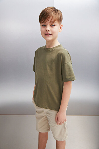 GRIMELANGE OCTAVE Men's Oversize Khaki T-Shirt