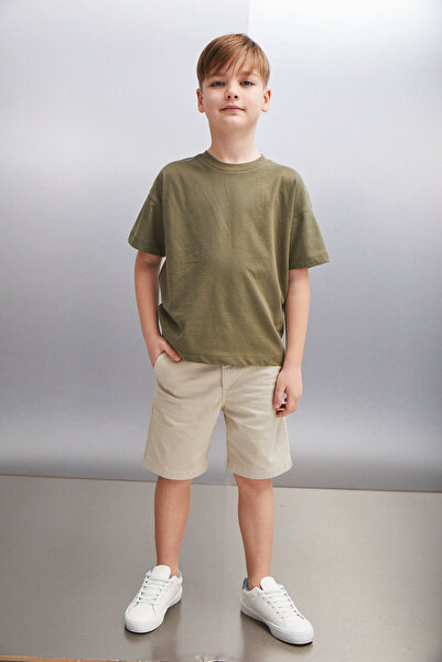 GRIMELANGE OCTAVE Men's Oversize Khaki T-Shirt