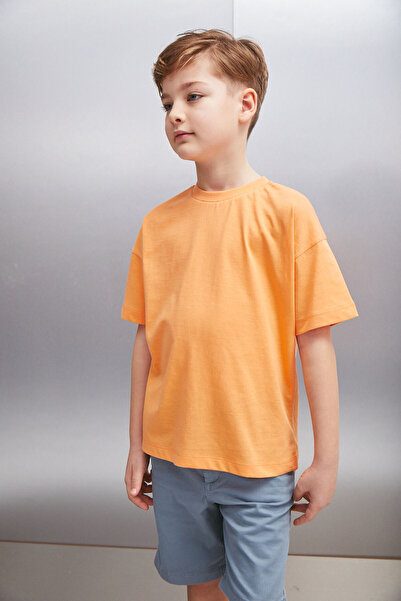 GRIMELANGE Ανδρικό μπλουζάκι σομόν Oversize OCTAVE