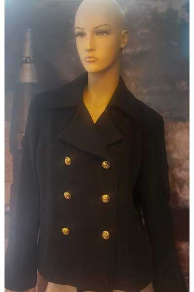 kho military design Kaşmir Denizci Kaban (S-M) Unisex