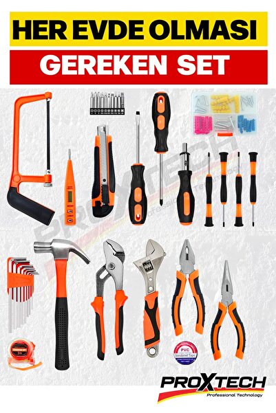 PROXTECH Profesyonel 105 Parçalı Garaj Aracı Mekanik El Aletleri Seti Otomobil Araç Kombo Seti