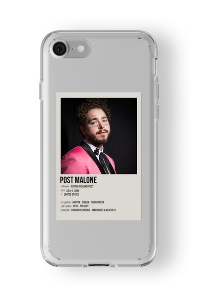 Multitronic حافظة شفافة مطبوعة بتصميم ملصق بسيط متوافق مع هاتف Iphone Se 2020...