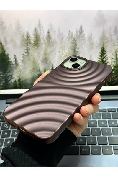 Go Aksesuar حافظة سيليكون غير لامعة متوافقة مع هاتف Iphone 14 Plus و15 Plus ثلاثية الأبعاد