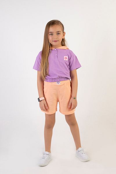 Harika KIDS Girl's Hooded Top and Bottom Set with Shorts