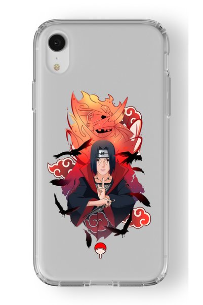 Multitronic حافظة شفافة مطبوعة بتصميم Itachi متوافقة مع هاتف Iphone Xr