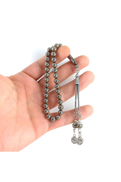 Selderesi MİNİ MİNİ BOY Muhammed Barış Usta İşçiliği Gümüş Çakım Kuka Tesbih