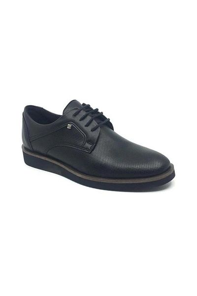 CONTEYNER 455 Royal Black Caramel Δερμάτινα Casual Ανδρικά Παπούτσια