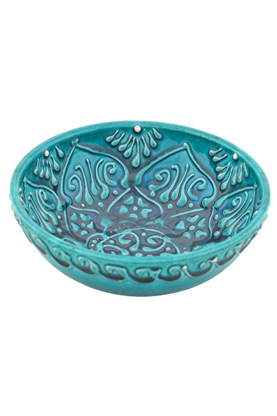 HitDukkan Çini Seramik Yeşil El Yapımı Şık Dekoratif Kase Çerezlik (5cmx12cm)...