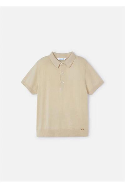 MAYORAL Tricou cu mânecă scurtă cu gât polo pentru băiat Bej 3101