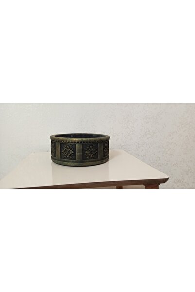 Genel Markalar Gold desenli eskitme beton saksı 23*10 cm suya karşı 50 yıl ga...