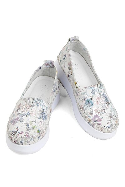 Ayakkabı Fuarı Elite Mn057C Women's Genuine Leather Espadrille White