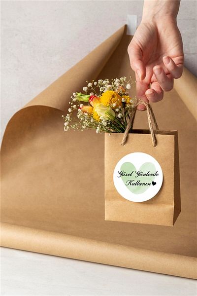 anka design Coated Sticker Packaging & Shipping Label (4x4cm) 48 Pieces - Use in Beautiful Days -3-