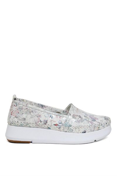 Ayakkabı Fuarı Elite Mn057C Women's Genuine Leather Espadrille White