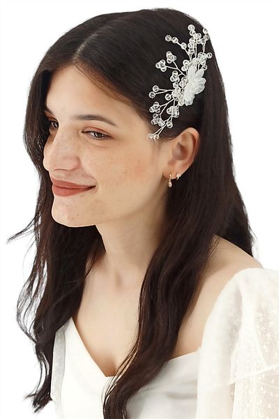 Çlk Accessories فستان سهرة اكسسوار للشعر خرز كريستالي زهرة Trtoka9936