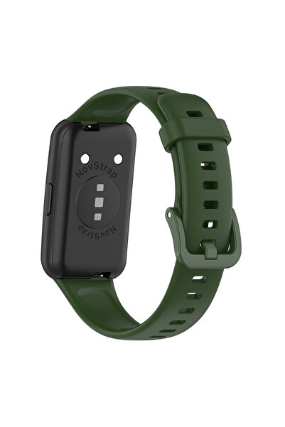 NovStrap Huawei Band 7 Ile Uyumlu Kordon Tam Uyumlu Pimli Liquid Silikon Kord...