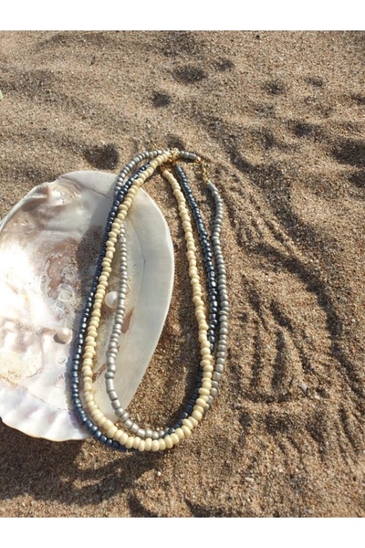 İsabella Accessories Otantik Kum Boncuk Kolye 3 Adet