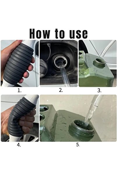 Genel Markalar MİDAPO MANUEL Sıvı Aktarma Pompası 1 Metre Hortumlu Mazot Benzin Yag Süt Aktarma Pompası