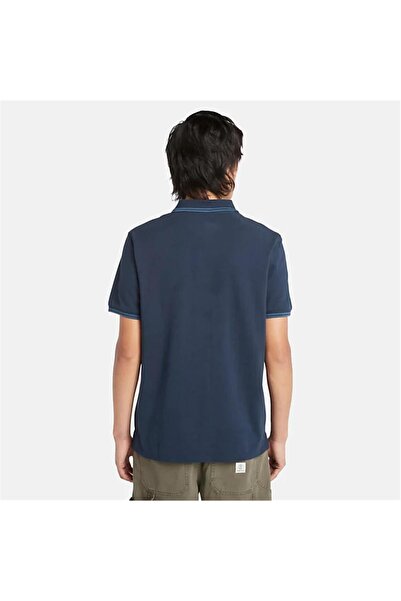 Timberland Чоловіча футболка поло з коротким рукавом Tipped Pique Dark Sapphire