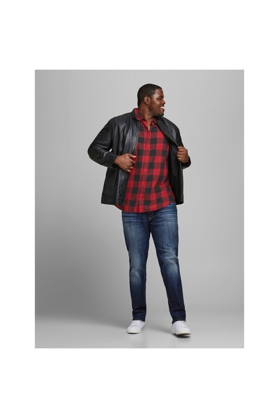 Jack & Jones Jack&jones Plus Büyük Beden Kırmızı Erkek Oduncu Gömlek 12183107