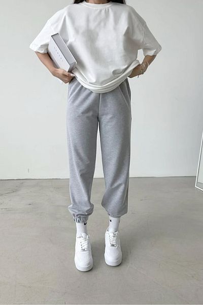 LAND MODA Unisex κοντομάνικο μπλουζάκι με λαιμόκοψη και φόρμα στο κάτω μέρος