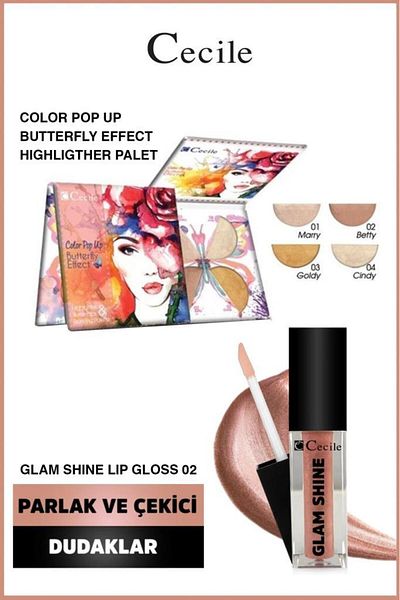 Cecile Glam Shine 02 Brightening Lipstick Set