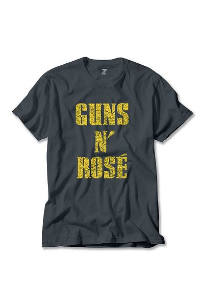 Z zepplin Tricou Guns N Rose Text Yellow Smoke Color