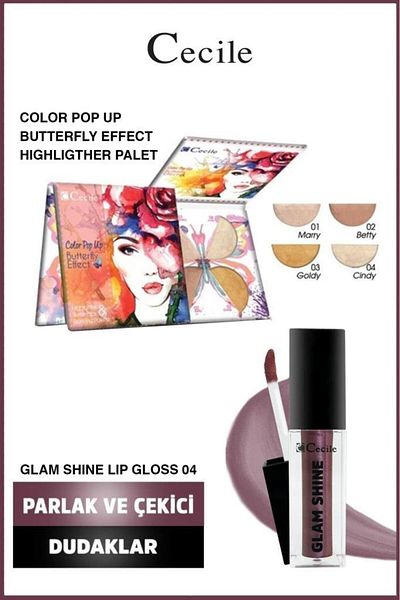 Cecile Glam Shine 04 Illuminating Lipstick Palette Set