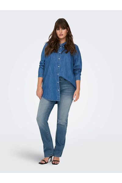 Only Carmakoma CARMAKOMA Large Size Straight Leg Regular Waist Blue Women's Jeans15282955