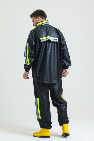 T Rain Waterproof Biker Courier Raincoat - L