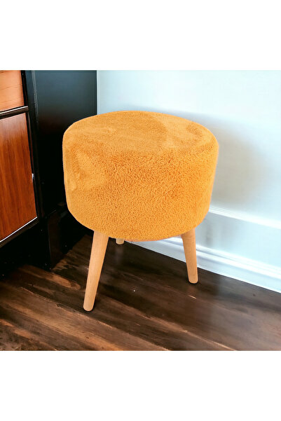 T.ipekli Puf yuvarlak puf berjer kedi yatağı makyaj masası sandalye çocuk pufu çocuk koltuğu sandalye