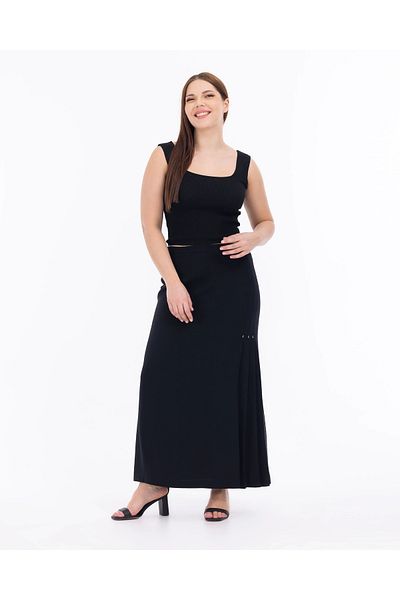 Gala-Xi Plus Size Black Women's Skirt 23112001020