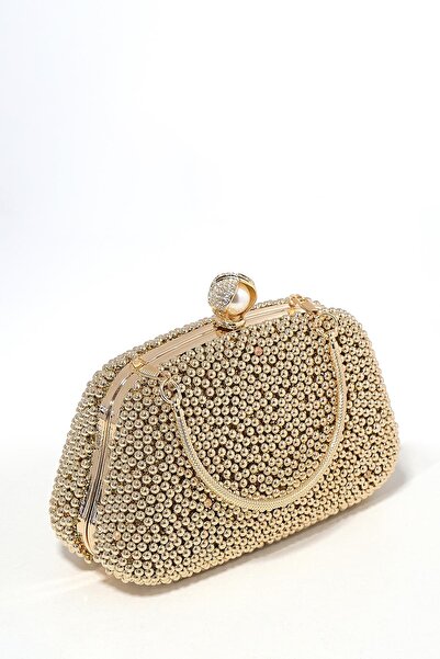 EXPLOSION Geanta de dama aurie cu perle 2248137