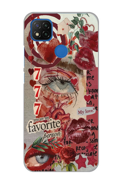 Magic Ring Xiaomi Redmi 9C / 10A Uyumlu 777 Aesthetic Kolaj Tasarımlı Şeffaf ...