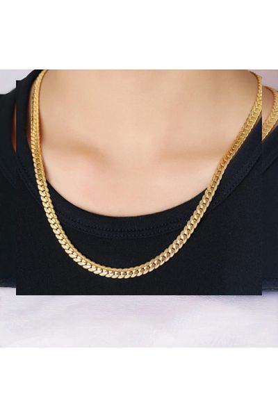 zeynep Z&D Accessory 316L Gold Rope Steel Necklace