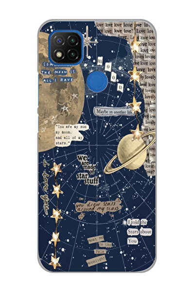 Magic Ring Xiaomi Redmi 9C / 10A Uyumlu Gezegen Aesthetic Tasarımlı Şeffaf Te...