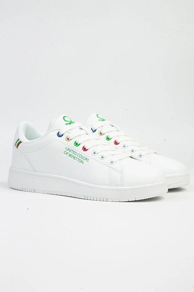 Benetton Pantofi albi de damă Bnı-10060