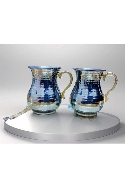 Yıldız çelik Luxury Chrome Hammer Tattoo 2-Piece Large Ladle & Cup