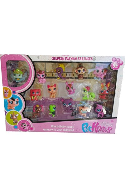 Cango Littlest Petshop 15li Miniş Figür Seti Oyuncak Minişler Figür Seti Oyun...