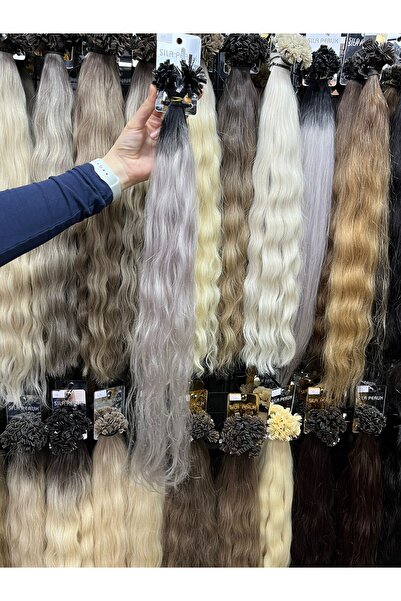 SILA 60 CM 50ADET 0.7GR %100 Doğal Gerçek TÜRK SAÇI Ombre Gri