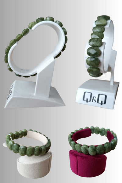 MGA DOĞAL TAŞ Doğal Yeşim Taşı Bileklik Sertikikalı Ürünler